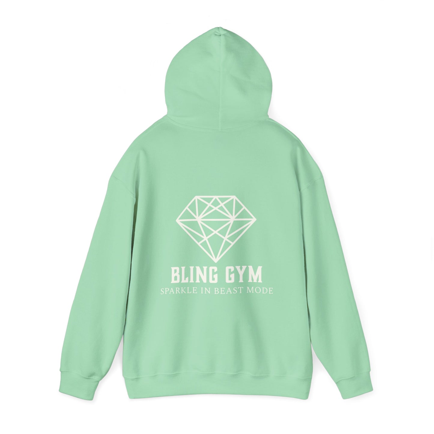Mint Green| Bling Gym Pump Cover| Gym Hoodie| Hooded Sweatshirt| Loungewear| Airport Outfit| Oversized Hoodie