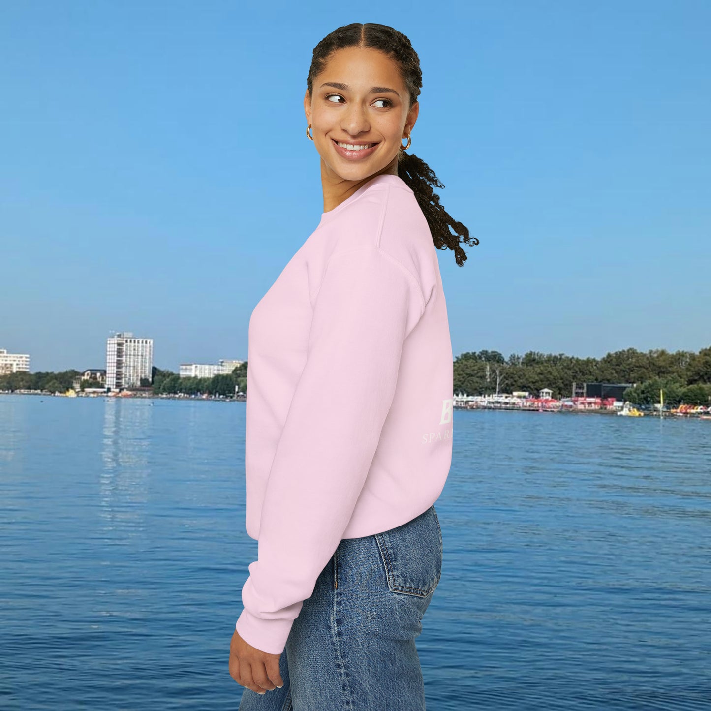 Baby Pink| Bling Gym Pump Cover| Crew Neck| Gym Jumper| Sweatshirt| Loungewear| Airport Outfit| Oversized Jumper