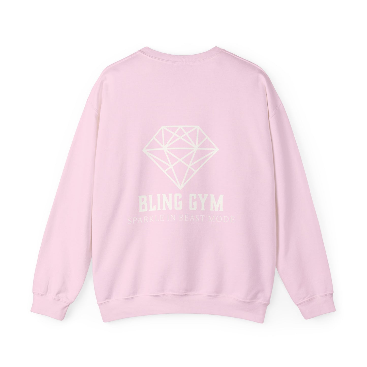 Baby Pink| Bling Gym Pump Cover| Crew Neck| Gym Jumper| Sweatshirt| Loungewear| Airport Outfit| Oversized Jumper