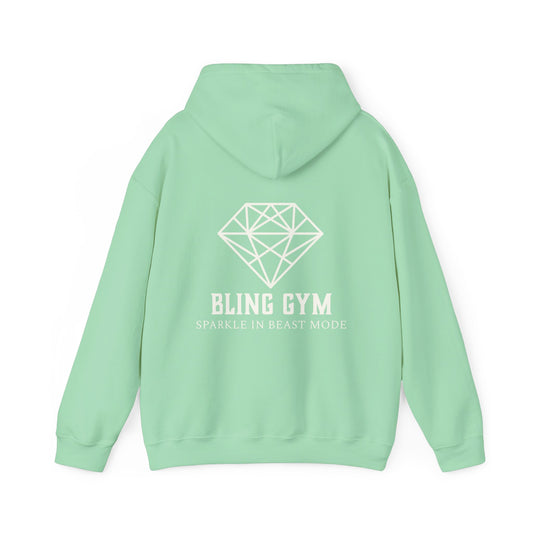 Mint Green| Bling Gym Pump Cover| Gym Hoodie| Hooded Sweatshirt| Loungewear| Airport Outfit| Oversized Hoodie