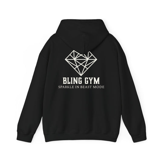 Black| Bling Gym Pump Cover| Gym Hoodie| Hooded Sweatshirt| Loungewear| Airport Outfit| Oversized Hoodie