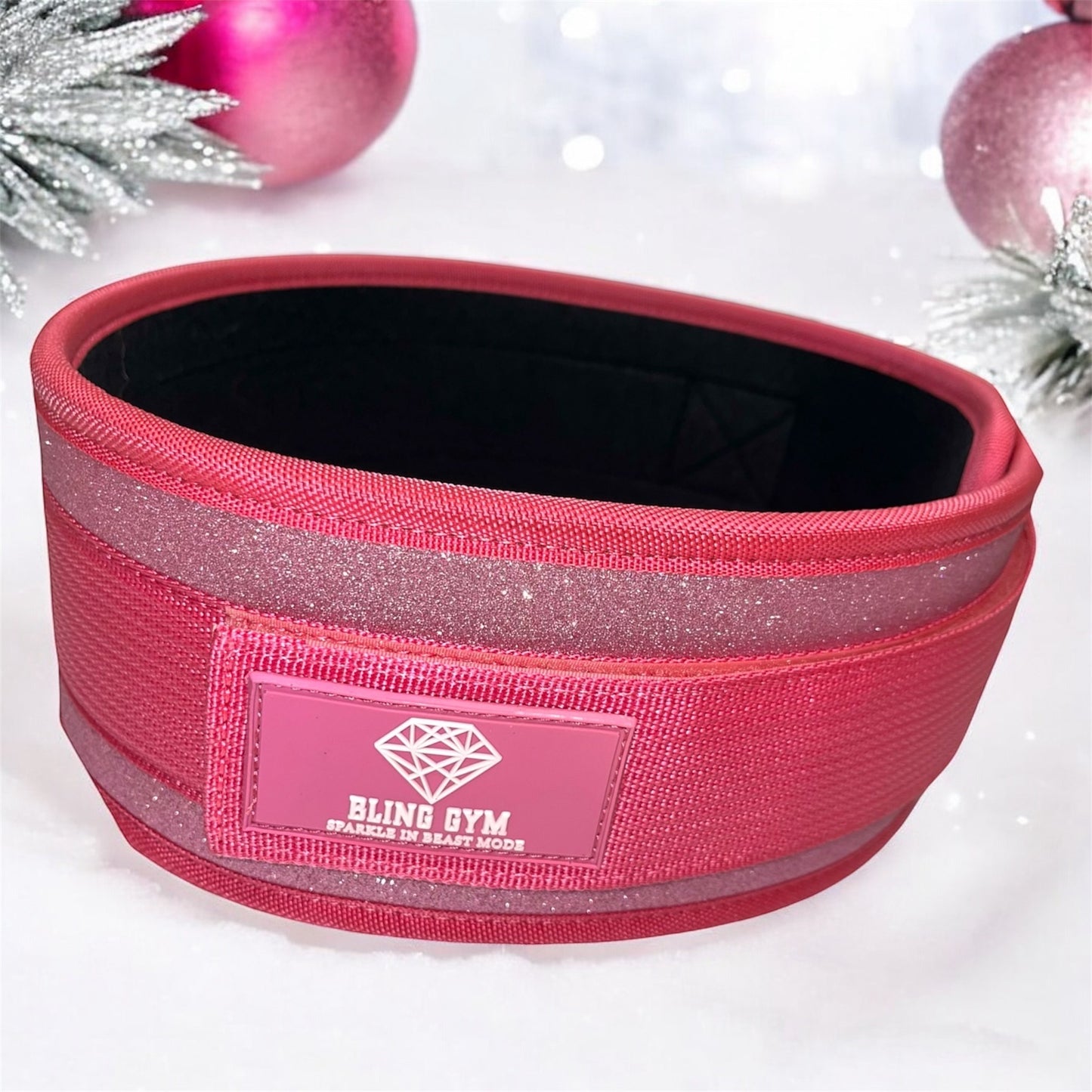 Bling Gym Glitter Belt - Ultimate Support and Style for heavy lifts